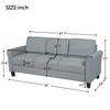 3-Seat Sofa Upholstered Sofa, 76" Modern Upholstered Sofa for Living Room, Linen Fabric, Sturdy Hardwood Frame, Easy Assembly (Gray) view 2