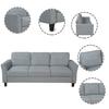 3-Seat Sofa Upholstered Sofa, 76" Modern Upholstered Sofa for Living Room, Linen Fabric, Sturdy Hardwood Frame, Easy Assembly (Gray) view 4