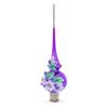 Dimensional Roses on PurpleGlass Christmas Tree Topper 11 Inches view 2