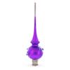 Dimensional Roses on PurpleGlass Christmas Tree Topper 11 Inches view 3