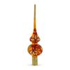 Sparkling Leaves on Gold Glass Christmas Tree Topper 11 Inches view 1