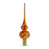 Sparkling Leaves on Gold Glass Christmas Tree Topper 11 Inches view 2