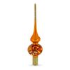 Sparkling Leaves on Gold Glass Christmas Tree Topper 11 Inches view 3