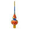 Poppy Flowers on Blue Glass Christmas Tree Topper 11 Inches view 1
