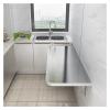 ALGWXQ Space Saving Wall Mounted Fold Down Table Kitchen Dining Desk for Laundry Room Home Bar, Easy to Install (Color : Silver, Size : 50x30cm) view 1