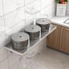 ALGWXQ Space Saving Wall Mounted Fold Down Table Kitchen Dining Desk for Laundry Room Home Bar, Easy to Install (Color : Silver, Size : 50x30cm) view 3