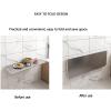 ALGWXQ Space Saving Wall Mounted Fold Down Table Kitchen Dining Desk for Laundry Room Home Bar, Easy to Install (Color : Silver, Size : 50x30cm) view 4