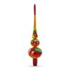 Peaches on Gold Glass Christmas Tree Topper 12.5 Inches view 3