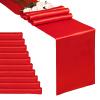 10-Pack Red 12 x 108 inches Long Premium Satin Table Runner for Wedding, Decorations for Birthday Parties, Banquets, Graduations, Engagements, Table Runners fit Rectange and Round Table view 1