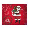African American Santa Holding Gifts Throw Blanket - Red Background White view 1