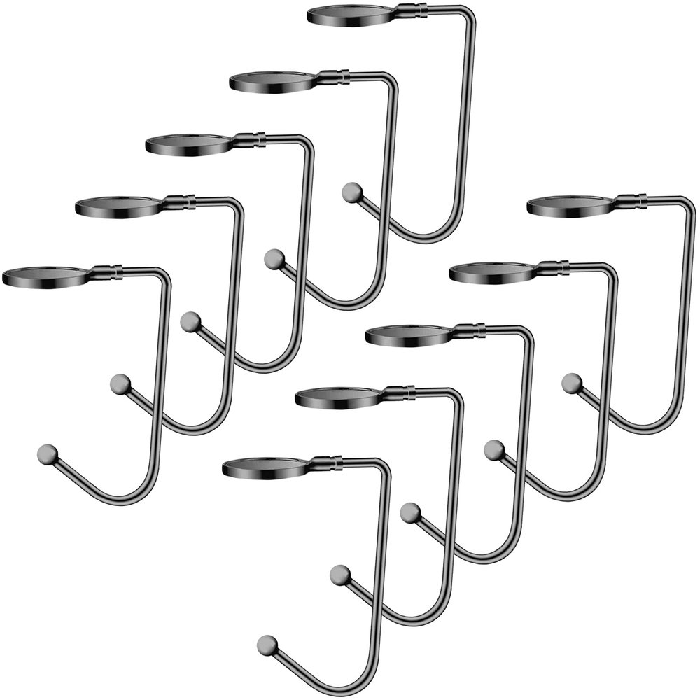 Christmas Stocking Holders Christmas Stockings Hooks Hanger Clip Non-Slip Safety Fireplace Hooks Mantel Hooks for Christmas Party Decoration (Black, 10)