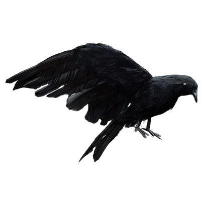 XYHJK Feather Crow, Halloween Crow Decoration Props, Artificial Bird Fake Crow Party Holiday Holiday Black Feather Bird Props (Color : 1)