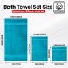 Infinitee Xclusives Luxury 100% Cotton Towel Set  8 Piece Bathroom Towel Set (2 Bath Towels, 2 Hand Towels, 4 Washcloths)  Soft & Absorbent Towels for Bathroom (Serene Teal) view 3