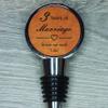 3rd Anniversary Engraved Leather Bottle Stopper, 3 Years Married (Since we Said "I do") view 1