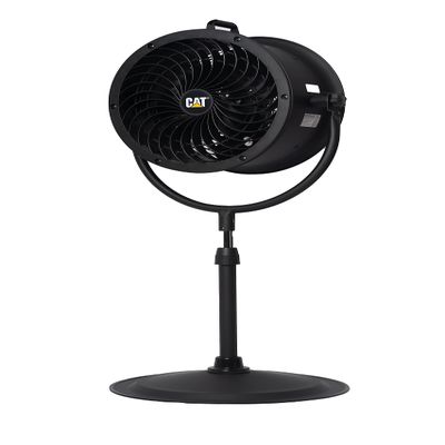 Caterpillar fan 14-Blade High-Velocity Pedestal Drum Fan Heavy Duty Industrial Grade (Black, 4-in-1): 2,300 CFM, 4-Speed, 360 Degree Adjustable Tilt, Dual Ball Bearing Motor with Die-Cast Cover