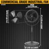 Caterpillar fan 14-Blade High-Velocity Pedestal Drum Fan Heavy Duty Industrial Grade (Black, 4-in-1): 2,300 CFM, 4-Speed, 360 Degree Adjustable Tilt, Dual Ball Bearing Motor with Die-Cast Cover view 2