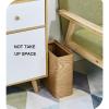 CL-ZZZ Nordic Style Wooden Square Trash Can with Pressing Ring for Bedroom, Living Room, Bathroom and Office, Waste Bin Wastebaskets Trash bin view 4