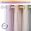 NICETOWN Kids Curtains for Nursery, Star Hollow-Out Rainbow Curtains for Girls Bedroom, Double-Layer Colorful Striped Layered Window Curtain for Thanksgiving, 42W x 84L Inches, Set of 2 view 2