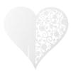 HERCHR 50pcs Place Cards, Heart Shape Table Card for Wine Glass, Wedding, Table, Dinner Parties, Seating Cards(White) view 1