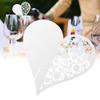 HERCHR 50pcs Place Cards, Heart Shape Table Card for Wine Glass, Wedding, Table, Dinner Parties, Seating Cards(White) view 3