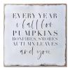 Aihesui Wood Sign Hanging Wall Decoration Farmhouse Every Year I Fall for Pumpkins Bonfires Smores Autumn Leaves and You Wall Art for Living Room Kitchen Batheroom Bedroom Office School 16x16inch view 1