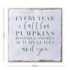 Aihesui Wood Sign Hanging Wall Decoration Farmhouse Every Year I Fall for Pumpkins Bonfires Smores Autumn Leaves and You Wall Art for Living Room Kitchen Batheroom Bedroom Office School 16x16inch view 2