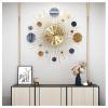 Clock Home Mute Clock Wall Clock Living Room Nordic Net Red Light Luxury Simple Decorative Wall Watch Artistic Atmosphere Clock view 1