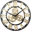 Clock Wall Clocks Silent Roman Retro Gear Wood Clock for Bar Cafe Home (Gold - 40/50/60cm) view 1