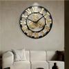 Clock Wall Clocks Silent Roman Retro Gear Wood Clock for Bar Cafe Home (Gold - 40/50/60cm) view 2