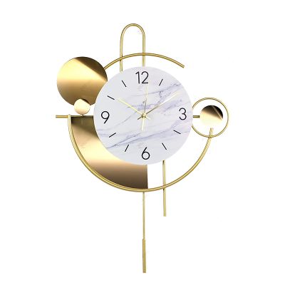 Clock Nordic Living Room Wall Clock Pendant Light Luxury Decoration Personality Clock Free Punch Simple Creative Wall Hanging