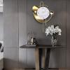 Clock Nordic Living Room Wall Clock Pendant Light Luxury Decoration Personality Clock Free Punch Simple Creative Wall Hanging view 3