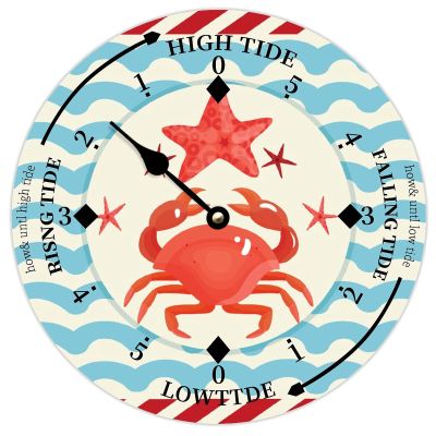 Sea Clock Retro Beach Wall Clock Battery Operated Silent Custom Vintage Wood Clocks for Home Living Room Kitchen Coastal Beach House Gift