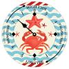 Sea Clock Retro Beach Wall Clock Battery Operated Silent Custom Vintage Wood Clocks for Home Living Room Kitchen Coastal Beach House Gift view 1