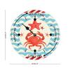 Sea Clock Retro Beach Wall Clock Battery Operated Silent Custom Vintage Wood Clocks for Home Living Room Kitchen Coastal Beach House Gift view 2