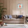 Sea Clock Retro Beach Wall Clock Battery Operated Silent Custom Vintage Wood Clocks for Home Living Room Kitchen Coastal Beach House Gift view 4