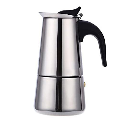 2/4/6/9 Cups Coffee Pot Stainless Steel Mocha Espresso Latte Stovetop Filter Moka Coffee Maker Coffee Pot for Kitchen WF1111 (450ML)