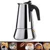 2/4/6/9 Cups Coffee Pot Stainless Steel Mocha Espresso Latte Stovetop Filter Moka Coffee Maker Coffee Pot for Kitchen WF1111 (450ML) view 4