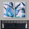 IDEA4WALL Framed Wall Art Print Set Watercolor Dots Effect Blue & Purple Poppies Floral Nature Illustrations Modern Art Glam Colorful Pastel for Living Room, Bedroom, Office - 16"x24"x2 White view 2