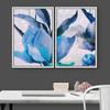 IDEA4WALL Framed Wall Art Print Set Watercolor Dots Effect Blue & Purple Poppies Floral Nature Illustrations Modern Art Glam Colorful Pastel for Living Room, Bedroom, Office - 16"x24"x2 White view 3