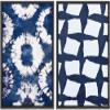 IDEA4WALL Framed Canvas Print Wall Art Dark Blue Watercolor Effect Polygon Display Abstract Geometric Illustrations Minimalism Mid-Century Modern for Living Room, Bedroom, Office - 16"x24"x2 Black view 1