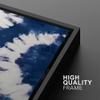 IDEA4WALL Framed Canvas Print Wall Art Dark Blue Watercolor Effect Polygon Display Abstract Geometric Illustrations Minimalism Mid-Century Modern for Living Room, Bedroom, Office - 16"x24"x2 Black view 4