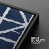 IDEA4WALL Framed Canvas Print Wall Art Dark Blue Watercolor Effect Diamond Polygon Display Abstract Geometric Illustrations Minimalism Mid-Century for Living Room, Bedroom, Office - 16"x24"x2 Black view 4