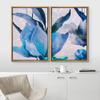 IDEA4WALL Framed Wall Art Print Set Watercolor Dots Effect Blue & Purple Poppies Floral Nature Illustrations Modern Art Glam Colorful Pastel for Living Room, Bedroom, Office - 16"x24"x2 Natural view 3