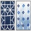 IDEA4WALL Framed Canvas Print Wall Art Dark Blue Watercolor Effect Diamond Polygon Display Abstract Geometric Illustrations Minimalism Mid-Century for Living Room, Bedroom, Office - 16"x24"x2 White view 1