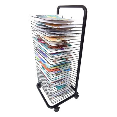 YSCMX Drying Rack, Mobile Art Drying Rack with Wire Shelves for Works of Art, Black Powder Coated FinishIdeal for Schools and Art ClubsDrying & Print Racks (Size : 35-Layer)