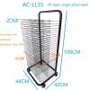 YSCMX Drying Rack, Mobile Art Drying Rack with Wire Shelves for Works of Art, Black Powder Coated FinishIdeal for Schools and Art ClubsDrying & Print Racks (Size : 35-Layer) view 2