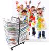 Drying Rack, Back-to-Back 13-Shelf Mobile Drying Rack with 26 Wire Shelves for Works of Art Studios and Home Use, Black Powder Coated Finish, Drying & Print Racks, 456682cm view 1