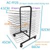 Drying Rack, Back-to-Back 13-Shelf Mobile Drying Rack with 26 Wire Shelves for Works of Art Studios and Home Use, Black Powder Coated Finish, Drying & Print Racks, 456682cm view 2