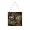Faith is Being Sure of What We Hope for Wood Wall Decor Plaque Sign Farmhouse Rustic Wall Decoration Hanging Sign with Rope 8"x8", Maple view 1