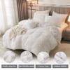 annadaif Plush White Queen Duvet Cover, Fluffy Soft Faux Fur Velvet Comforter Cover, Luxury Fuzzy Shaggy Bedding Sets 3 Pieces(1 Duvet Cover,2 Pillowcases), Zipper Closure view 2
